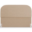 Ver imagem 3 de Cabeceira Cama Box Casal 195cm Lanna com Puff Recamier Doha W01 Linho Bege Escuro - Lyam Decor