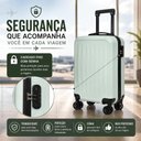 Ver mais imagens de Mala de Viagem Bordo ABS Rigida Anac 10kg Aviao Bagagem 4 Rodinhas 360 Graus Cadeado Senha Anti Roub
