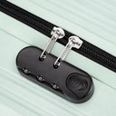 Ver imagem 6 de Mala de Viagem Bordo ABS Rigida Anac 10kg Aviao Bagagem 4 Rodinhas 360 Graus Cadeado Senha Anti Roub