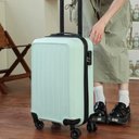 Ver imagem 4 de Mala de Viagem Bordo ABS Rigida Anac 10kg Aviao Bagagem 4 Rodinhas 360 Graus Cadeado Senha Anti Roub