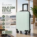 Ver imagem 3 de Mala de Viagem Bordo ABS Rigida Anac 10kg Aviao Bagagem 4 Rodinhas 360 Graus Cadeado Senha Anti Roub