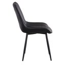 Ver imagem 4 de Cadeira Jantar Estofada Courino C/ Matelassê Base Aço 4 Un Cor:preto