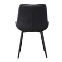Ver imagem 5 de Cadeira Jantar Estofada Courino C/ Matelassê Base Aço 4 Un Cor:preto