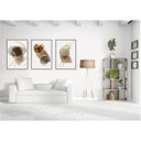 Ver imagem 2 de kit com 3 Quadros Decorativos Abstratos com Moldura e Vidro para Sala Quarto Escritório e Clínica 72