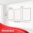 Ver imagem 4 de kit com 3 Quadros Decorativos Abstratos com Moldura e Vidro para Sala Quarto Escritório e Clínica 72