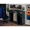 Ver imagem 3 de Mesa Escrivaninha Gamer para Computador e Notebook Preto com Azul