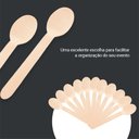 Ver imagem 7 de Kit com Garfo e Colher de Madeira Natural 14cm 40 Unidades Silverfestas