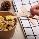 Ver imagem 4 de Kit com Garfo e Colher de Madeira Natural 14cm 40 Unidades Silverfestas