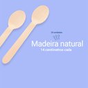 Ver imagem 6 de Kit com Garfo e Colher de Madeira Natural 14cm 40 Unidades Silverfestas