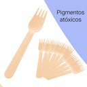 Ver imagem 2 de Kit com Garfo e Colher de Madeira Natural 14cm 40 Unidades Silverfestas