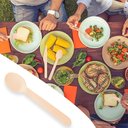 Ver imagem 5 de Kit com Garfo e Colher de Madeira Natural 14cm 40 Unidades Silverfestas