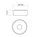Ver imagem 4 de Plafon Taschibra Sushi Redondo com 4 Lâmpadas 6500k Bivolt Preto
