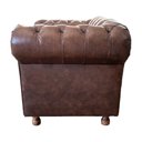Ver imagem 3 de Poltrona Luiz Xv Chesterfield Capitone Corano Marrom