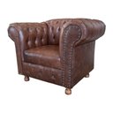 Ver imagem 1 de Poltrona Luiz Xv Chesterfield Capitone Corano Marrom