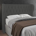 Ver imagem 2 de Cabeceira Casal King Cama Box 195cm Malva I02 Veludo Chumbo - Mpozenato