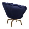Poltrona Decorativa Crown Pés Spider Giratório Veludo Azul Marinho - Gran Belo - 8
