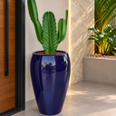Ver imagem 1 de Vaso Vietnamita Fibra de Vidro Tóquio g 74cm Grande Plantas Azul Noturno