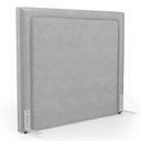 Ver imagem 1 de Cabeceira Cama Box King Size Alba 195cm com Frame Veludo Cinza Claro - Desk Design