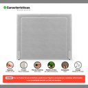 Ver imagem 3 de Cabeceira Cama Box King Size Alba 195cm com Frame Veludo Cinza Claro - Desk Design