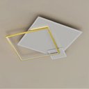 Ver imagem 1 de Plafon Moderno Quadrados Dourado e Branco 55cm Led 48w 3000k Bivolt 14590-pl