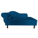 Ver imagem 3 de Recamier Decorativo Divã Amsterdã 147cm Lado Direito Couro Azul Marinho