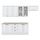 Ver imagem 1 de Cozinha Modulada Americana 6 Peças Branco Hp com Tampo Calcare – Henn