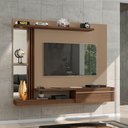 Ver imagem 3 de Painel Sala Denver para TV até 55 Polegadas LED Fendi/Carvalho
