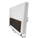 Ver imagem 2 de Cabeceira Estofada Florença 140cm Cama Box Casal Branco