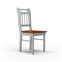 Ver imagem 4 de Conjunto Sala de Jantar com 4 Cadeiras Ripadas Madeira Maciça Mv Cinza
