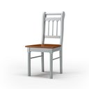 Ver imagem 3 de Conjunto Sala de Jantar com 4 Cadeiras Ripadas Madeira Maciça Mv Cinza