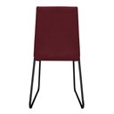 Ver imagem 4 de Kit 3 Cadeiras de Jantar Estofada Lille Base Preta Veludo Bordô - Montanaris Decor