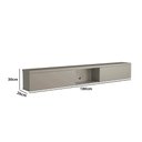Ver imagem 2 de Nicho Basculante 180cm C/ 2 Portas P/ Painel de Tv 100% Mdf Cor:grigio