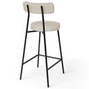Ver imagem 7 de Kit 05 Banquetas Baixa para Cozinha Sala de Jantar Bar Bancada Milão L02 Linho Palha - lyam decor 