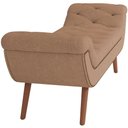 Ver imagem 5 de Kit Cabeceira Cama Box Casal 160cm Madrid com Puff Recamier Santorini Bouclê Bege