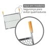 Grelha Especial Inox Moeda 40x50 para Churrasco Cabo Madeira - Gudim - 2