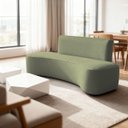 Ver imagem 1 de Sofá Forma Orgânico 3 Lugares Recepção Sala Curvo Escritório:menta