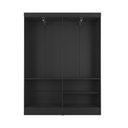 Ver imagem 5 de Guarda-roupas 4 Portas Renzo Casal 5 Nichos Quarto Preto Fosco