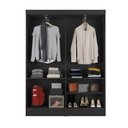 Ver imagem 4 de Guarda-roupas 4 Portas Renzo Casal 5 Nichos Quarto Preto Fosco