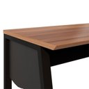 Ver imagem 6 de Escrivaninha Escritório com 120cm Industrial Tampo Chanfrado e Pés Metal F5 Office Executive Nogal e Preto Marrom