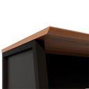 Ver imagem 7 de Escrivaninha Escritório com 120cm Industrial Tampo Chanfrado e Pés Metal F5 Office Executive Nogal e Preto Marrom