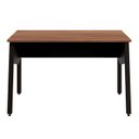 Ver imagem 4 de Escrivaninha Escritório com 120cm Industrial Tampo Chanfrado e Pés Metal F5 Office Executive Nogal e Preto Marrom