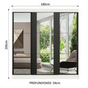 Ver imagem 4 de Guarda-roupa Casal Madesa Reno 3 Portas de Correr de Espelho