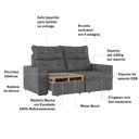 Ver imagem 3 de Sofá Retrátil E Reclinável Bipartido Com Baú 2m 3 Lugares