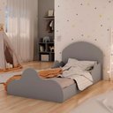 Ver imagem 1 de Cama Infantil Nuvem 80cm X 155cm com Cabeceira 100% Mdf Cor:fendi