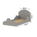 Ver imagem 3 de Cama Infantil Nuvem 80cm X 155cm com Cabeceira 100% Mdf Cor:fendi