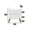 Ver imagem 7 de Kit 2 Mesas de Cabeceira com 2 Gavetas Retrô