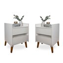 Ver imagem 2 de Kit 2 Mesas de Cabeceira com 2 Gavetas Retrô