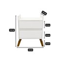 Ver imagem 7 de Kit 2 Mesas de Cabeceira com 2 Gavetas Retrô