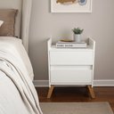 Ver mais imagens de Kit 2 Mesas de Cabeceira com 2 Gavetas Retrô