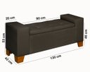 Ver imagem 6 de Recamier Baú Berlin 1,30m Decorativo Premium para Cama Casal Estilo Closet Estofado Cor Cinza